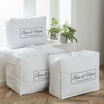 100% Cotton Clothes Duvet Bedding Storage Organiser Zip Wardrobe Blanket Bag