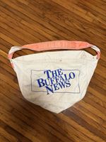 Vintage 60s The Buffalo News Newspaper Delivery Carrier Paper Boy Shoulder Bag