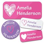 140 Stick On Name Labels Stickers for Clothes Clothing Kids School Uniform Home