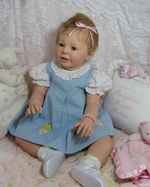 28"Realistic Reborn Baby Doll Painted Toddler Vinyl Rooted Soft Hair Collect Toy