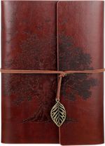 Leather Journal Notebook A5, Refillable Diary, Travel Journals for Women Men Tee