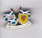 Ayr United " For Club and Country " - lapel badge brooch fitting