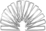 100x Galvanised Steel Weed Membrane Pins Ground Stakes Garden Pegs - 6 inch