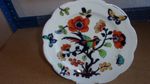 Beautiful Polychrome Exotic Bird in Tree, with Butterflies Keeling Co 9" Plate