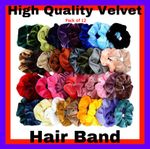 12 PACK HAIR SCRUNCHIES VELVET SCRUNCHY ELASTIC HAIR BANDS HOLDER FREE POSTAGE