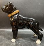 Stunning Vintage Staffordshire Bull Terrier Figurine  Black & White, Ornament 