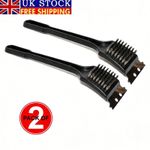 2 Pack BBQ Grill Brush with Stainless Steel Scraper – Heavy Duty Wire Cleaning