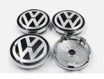4x Wheel Centre Caps Alloy Center Cap For VW Passat Jetta 60mm 6cm Black