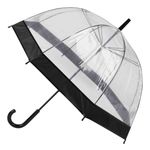 Large clear see through dome umbrella ladies transparent walking rain brolly 