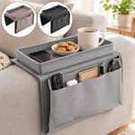 Armchair Caddy Armchair Tray Organiser Sofa Arm Tray with 4 Bags Couch Armrest