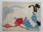antique japanese woodblock print/ukiyo-e/shunga