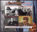 Congo 2011 CHURCHILL 60th.Anniv./KENNEDY 50th/Anniv.NEHRU Space Sheet 4 MNH