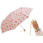 Luxury Folding Umbrella Primavera 2 Floral Acetate Brass Handle Italy