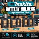 Makita 18V LXT Battery Holder Wall Mount Rack Single Double Triple UK