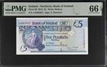 Gem UNC 5 pounds 2013 Bank of Ireland P-86 66 EPQ Northern Ireland