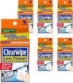 Clearwipe Lens Cleaner 6x pack of 20 Lens Wipes, Microfibre, Biodegradable Wipe