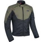Oxford Delta Waterproof Textile Motorcycle Motorbike Jacket - Black / Green
