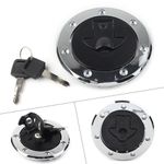 Fuel Gas Tank Cap Cover Keys For Kawasaki Ninja ZX7R ZX-6R ZX-9R Aluminum Black