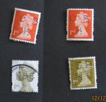 GB PERFIN QEII Postage Stamps NVI decimal 4 off