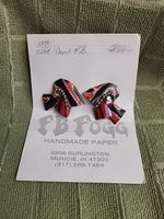 F.B. Fogg Earrings Handcrafted Leather Handpainted Decorated 1976 Vtg