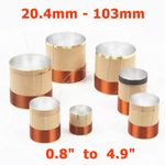 ID 20mm-103mm ASV Aluminum Woofer Speaker Voice Coils 2 Layer 8 Ohm Repair Parts