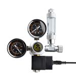 Gauge CO2 Regulator with Solenoid Valve and Bubble Counter, Aquarium Pressure