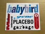 90s Band Stickers Prodigy, Placebo, Garbage, Babybird, Gene, Underworld, Melody