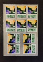 25 x 2ND SECOND CLASS, UNFRANKED GENUINE BARCODED STAMPS, PEEL AND STICK.
