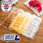 100 Ice Cube Freezer Bags 2400 Disposable Cubes Maker Clear Bag Fridge Party BBQ