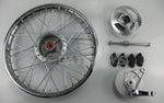 For HONDA C50 C70 C90 Rear Complete Wheel 12mm Spindle Brake Shoes Axle Stub