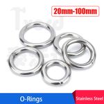 20mm - 100mm Stainless Steel O-Rings ~ Welded Buckles Webbing Leathercraft Ring