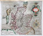 Scotland Original early map by William Hole c1607