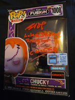 Brad Dourif signed Chucky Quoted Funko Fusion Pop JSA