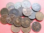 A selection of old half pennies - select date from list
