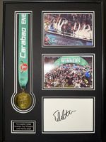 Signed Framed Eddie Howe Newcastle Carabao Cup Medal Display Autograph Card