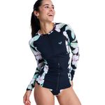 Roxy Womens LS Zip Lycra Long Sleeve Rash Vest