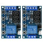2PC DC6-30V Timer Relay Programmable Delay Relay Module Cycle Timer LED Display
