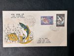 1971 South Vietnam FDC SPECIES OF FISHES  SAIGON POSTMARK
