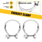 1-2X For Mercedes-Benz Central Exhaust Clamp 60mm A0004901341 0004901341 Replace