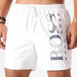 HUGO BOSS White Swimming Shorts Octopus Men's Swim 50371268 NEW BNWT