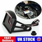 Side Mount Number License Plate Holder Bracket Stop Tail Light for Harley Motor