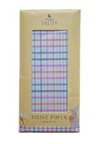 Happy Easter Tissue Paper Pack Of 10 Checked Design 