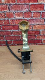 Vintage Brass Beer Tap Font – Pub Bar Dispenser with Mounting Bracket & Hose