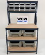 GREY 5 Level Bench Workbench Workstation  Storage Garage Workshop shed racking