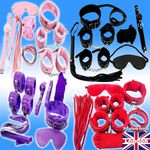10 PCS Adult Sexy BDSM Bondage Set Kit Hand Cuffs Foot cuff Whip Rope Sex SM Toy