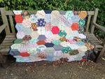 Patchwork quilt blanket throw bedspread  