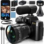 Digital Camera 5K 48MP 3" IPS LCD screen With Wide Angle & Macro Lens YouTube