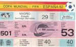 ENGLAND V WEST GERMANY 29/6/1982  BERNABÉU  1982  SPAIN WORLD CUP - USED TICKET