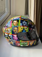 AGV VALENTINO ROSSI GP TECH FACES HELMET FROM THE 2010 USA GP UNWORN LOW NUMBER