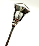 Antique Hatpin Chic Petite Sterling Silver Top Art Deco Torch Vogue Collectible